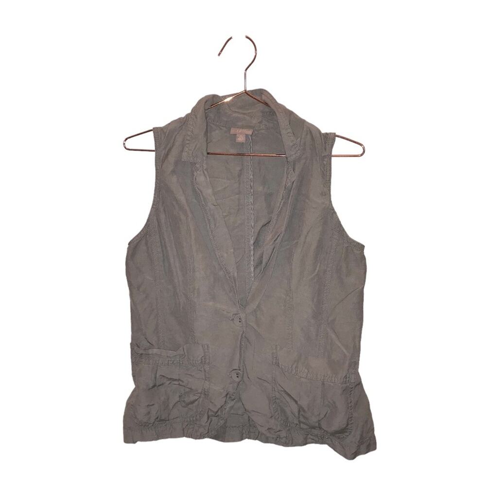 J. Jill silk linen blend utility vest size small petite